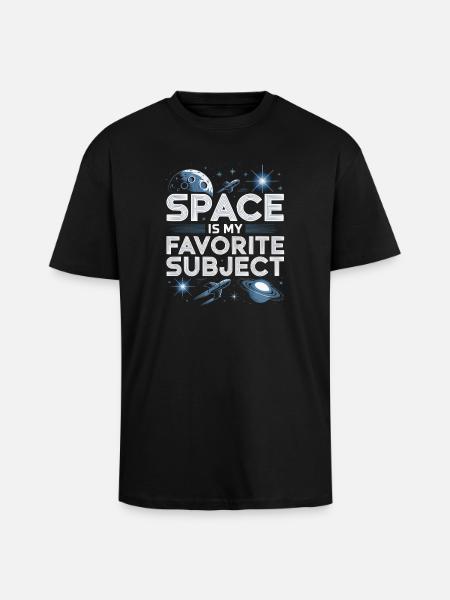 Astronomer Galaxy Outerspace Universe Astronomy - Unisex Oversized Heavyweight T-shirt - black