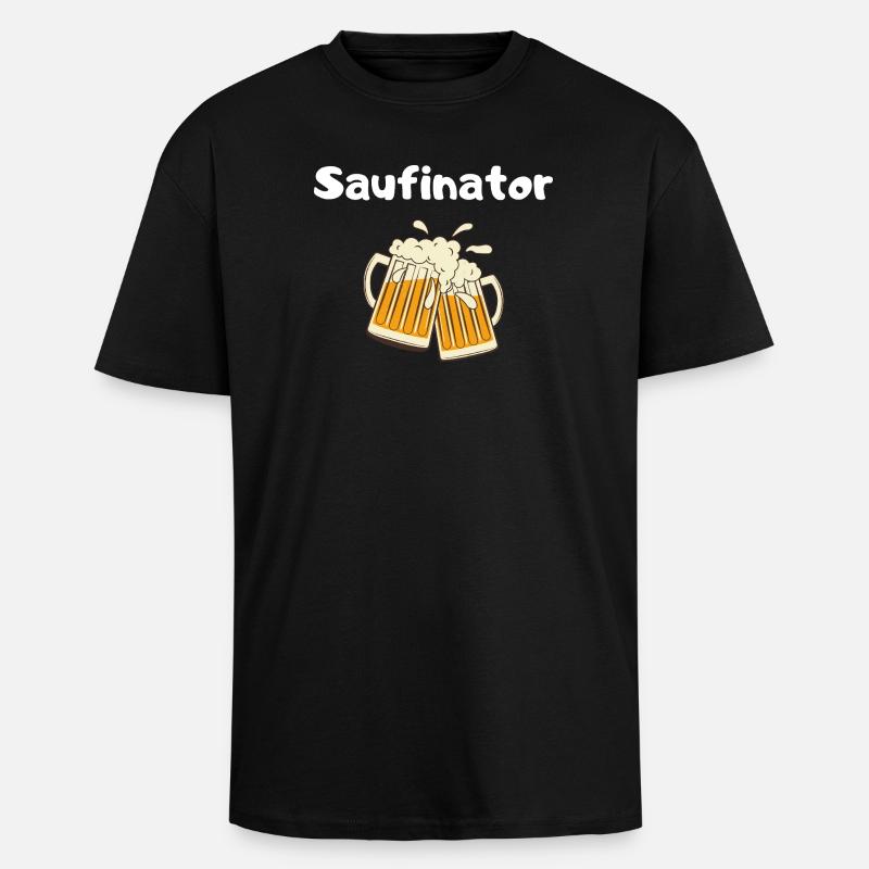 Saufinator - Oversized Heavyweight Unisex T-Shirt - Schwarz