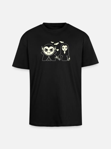 Vampire and Night Vampire - Unisex Oversized Heavyweight T-shirt - black