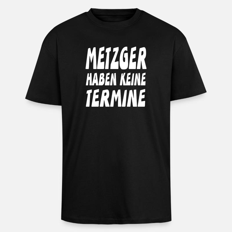 Metzger - Oversized Heavyweight Unisex T-Shirt - Schwarz