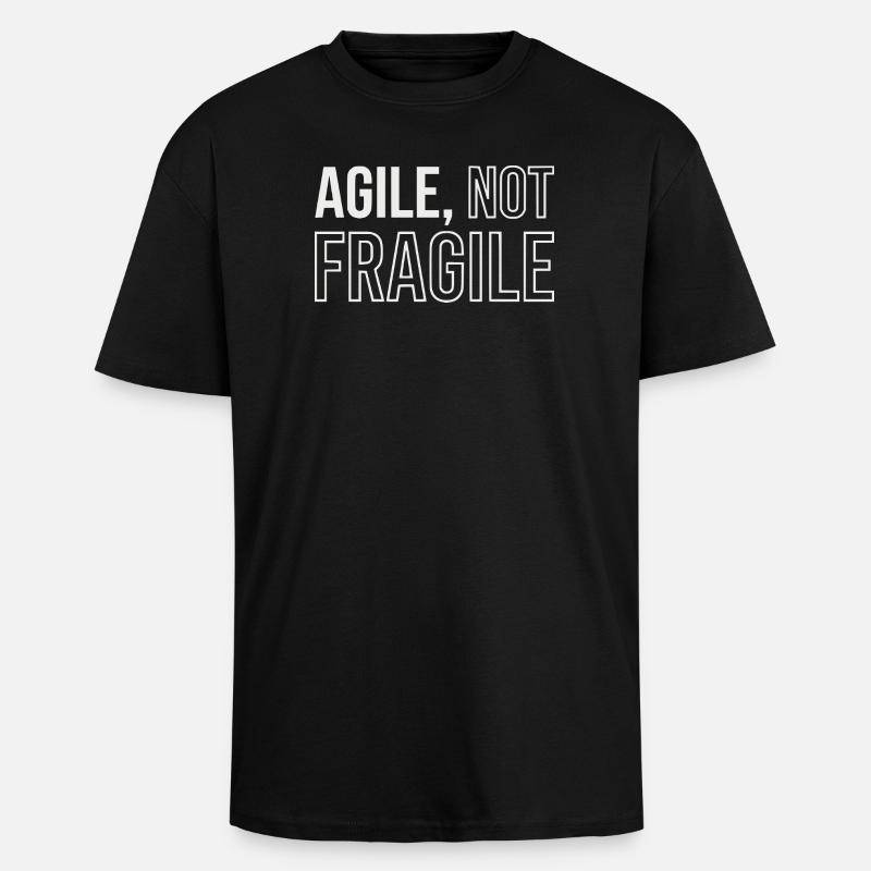 Agile Development, Scrum Coach Hoodie - Oversized Heavyweight Unisex T-Shirt - Schwarz