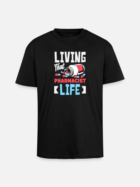 Das Leben Eines Apothekers Pharmazietechniker - Oversized Heavyweight Unisex T-Shirt - Schwarz