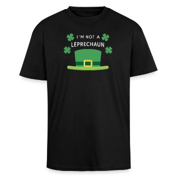 Ich bin kein Kobold - Oversized Heavyweight Unisex T-Shirt - Schwarz - Vorne - Alina (178cm) & Michal (187cm)