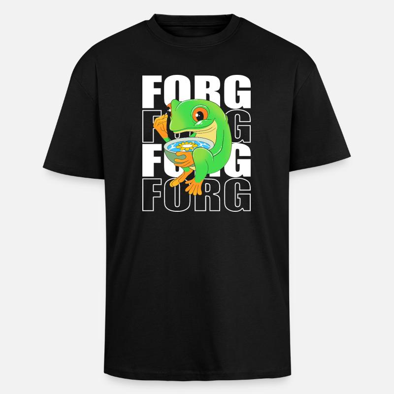 Frosch Laubfrosch - Oversized Heavyweight Unisex T-Shirt - Schwarz
