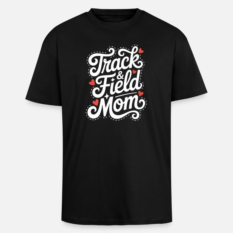 Leichtathletik Sprüche Leichtathletik Geschenk - Oversized Heavyweight Unisex T-Shirt - Schwarz