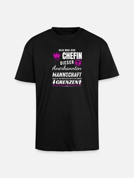 Cadeaux de chef d’équipe reconnus - T-shirt unisexe oversize épais - noir