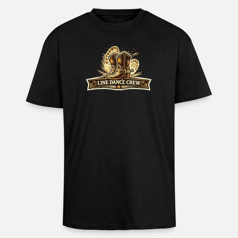 Équipe de danse en ligne - T-shirt unisexe oversize épais - noir