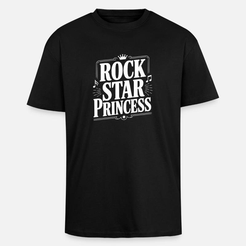 Rock Star Princess - Oversized Heavyweight Unisex T-Shirt - Schwarz