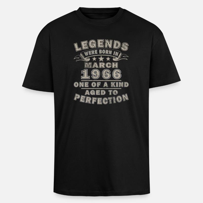 März 1966 - Oversized Heavyweight Unisex T-Shirt - Schwarz