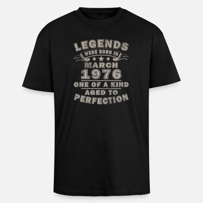 Mars 1976 Récolte mars 1976 - T-shirt unisexe oversize épais - noir
