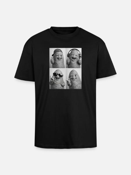 Patate douce - T-shirt unisexe oversize épais - noir