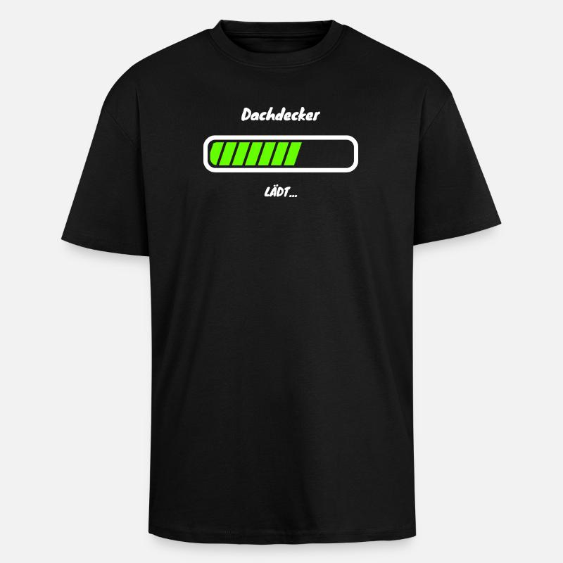 Dachdecker Ladebalken Dachdecker Azubi - Oversized Heavyweight Unisex T-Shirt - Schwarz