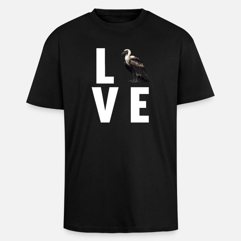 Geier - Oversized Heavyweight Unisex T-Shirt - Schwarz
