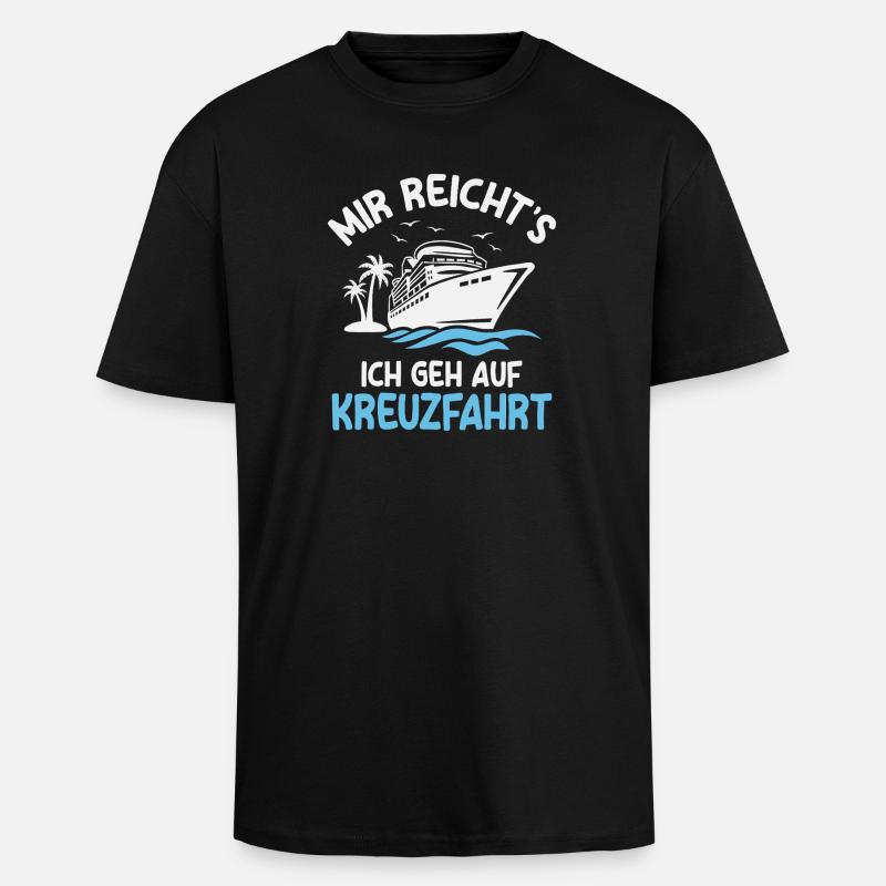 Croisière Vacances Croisière Croisière Bateau - T-shirt unisexe oversize épais - noir
