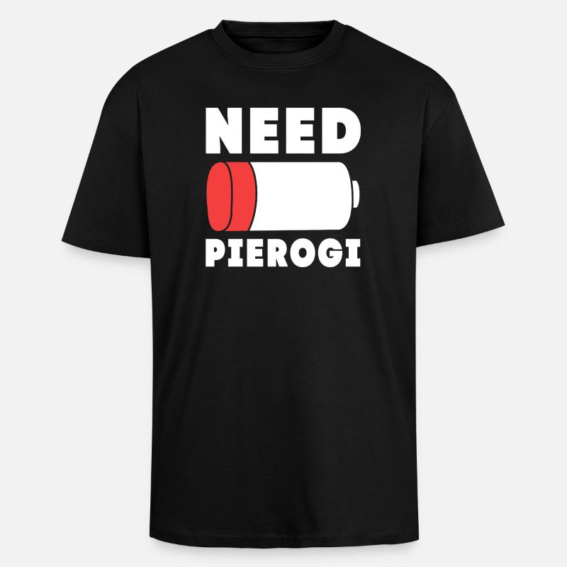 Polen Polnisch Pierogi - Oversized Heavyweight Unisex T-Shirt - Schwarz