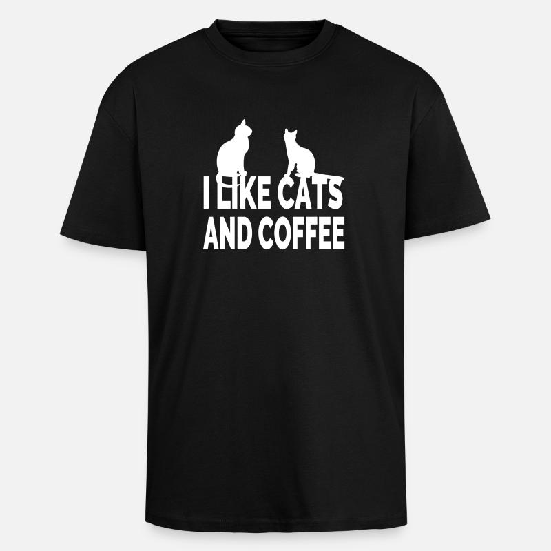 Katzen - Oversized Heavyweight Unisex T-Shirt - Schwarz