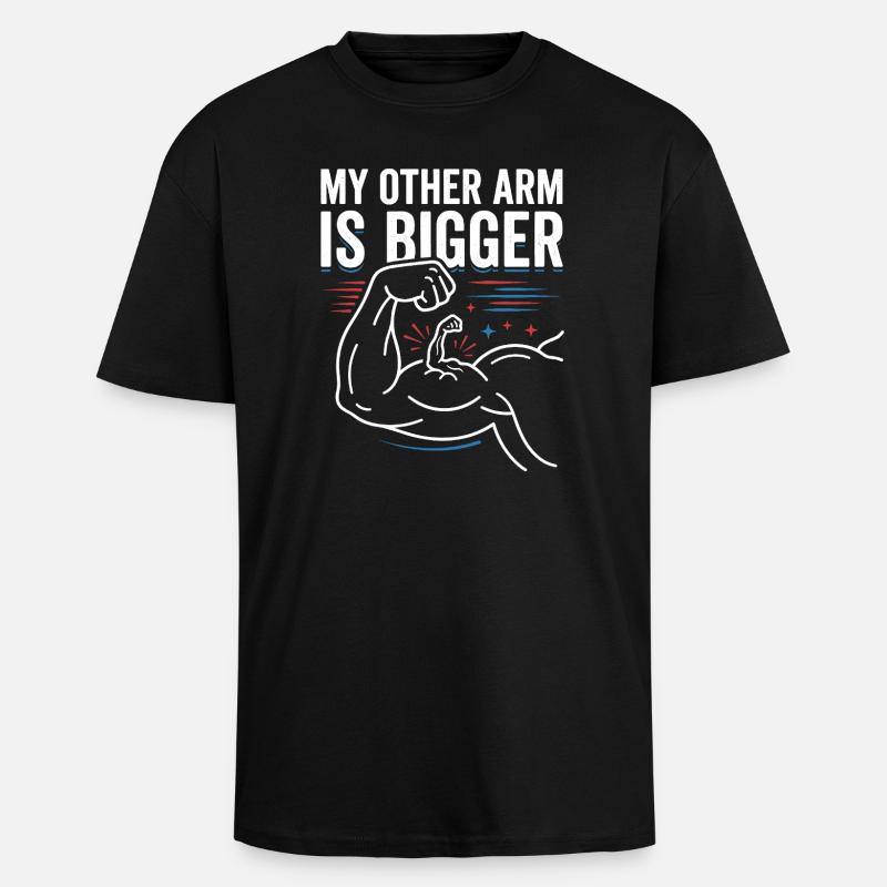 Anderer Arm Größer Meme - Oversized Heavyweight Unisex T-Shirt - Schwarz