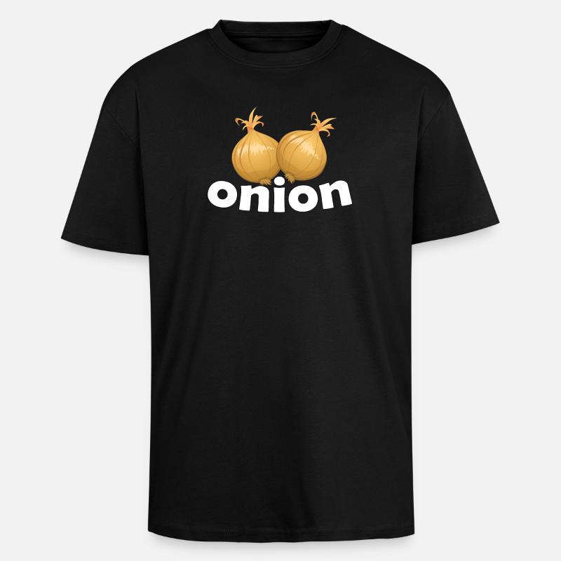 ONION - Oversized Heavyweight Unisex T-Shirt - Schwarz