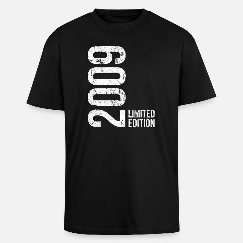 Édition limitée 2009 – 17e anniversaire - T-shirt unisexe oversize épais - noir