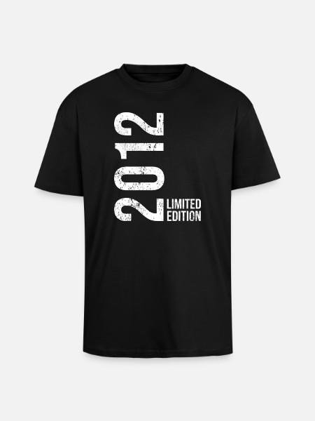 14 ans – Édition limitée anniversaire 2012 - T-shirt unisexe oversize épais - noir