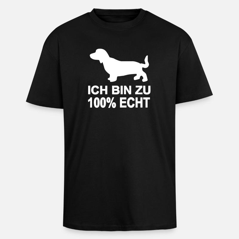 Dackel - Oversized Heavyweight Unisex T-Shirt - Schwarz