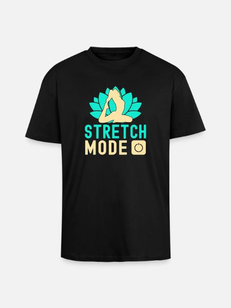 Yoga Stretch Mode On Funny Yoga - Unisex Oversized Heavyweight T-shirt - black