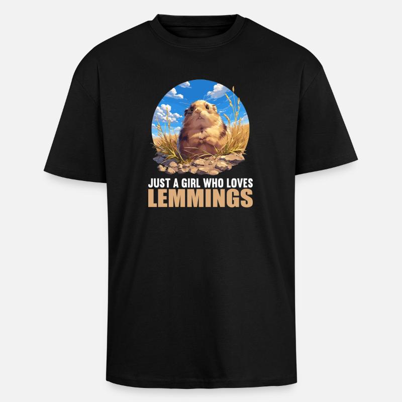 Lemmings Lemming - T-shirt unisexe oversize épais - noir
