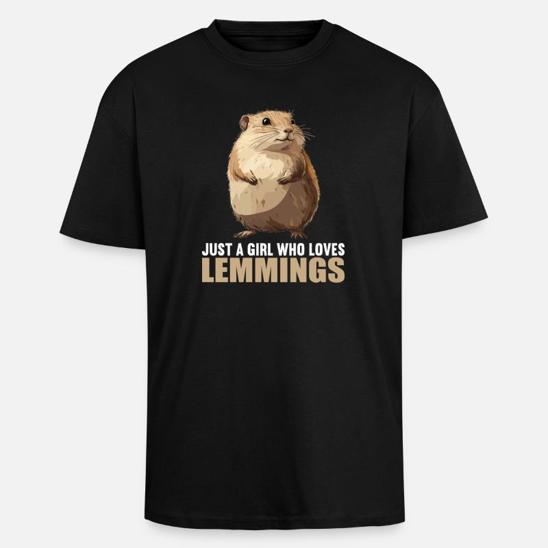 Lemmings Lemming - T-shirt unisexe oversize épais - noir