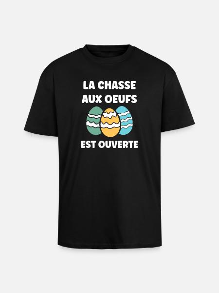 Easter egg hunt - Unisex Oversized Heavyweight T-shirt - black