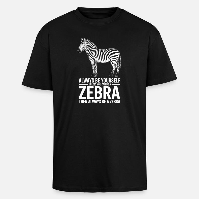 Zebra Sprüche Zebras Lustiges Zebra Geschenk - Oversized Heavyweight Unisex T-Shirt - Schwarz