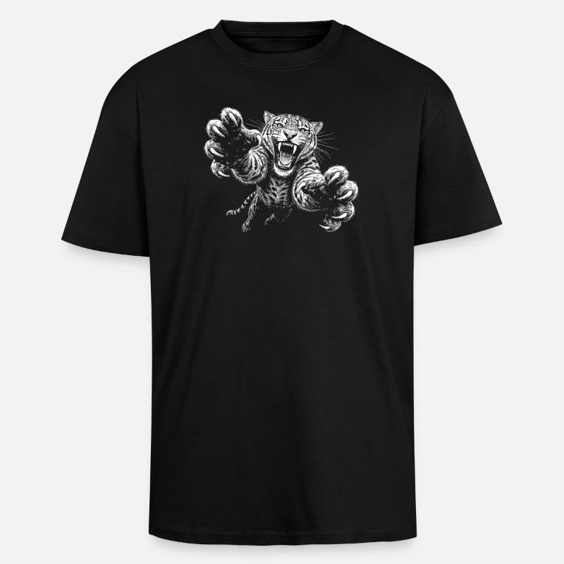  Jaguar - Oversized Heavyweight Unisex T-Shirt - Schwarz