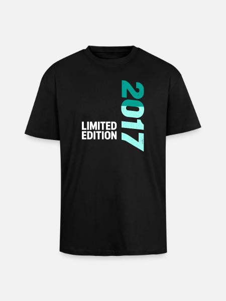 9th Birthday 2017 Boy Gift Legend - Unisex Oversized Heavyweight T-shirt - black