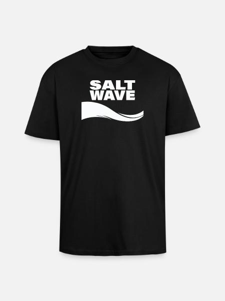 SALT WAVE - Unisex Oversized Heavyweight T-shirt - black