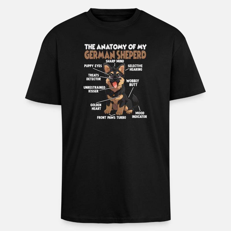 Deutscher Schäferhund Hundebesitzer T Schäferhund - Oversized Heavyweight Unisex T-Shirt - Schwarz