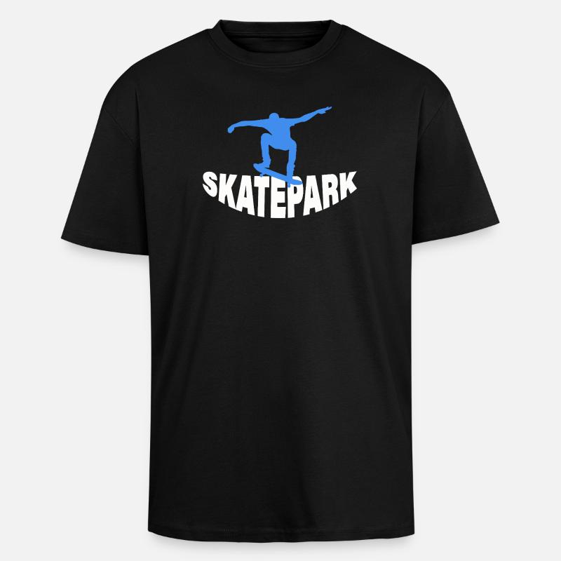 SKATEPARK - Oversized Heavyweight Unisex T-Shirt - Schwarz