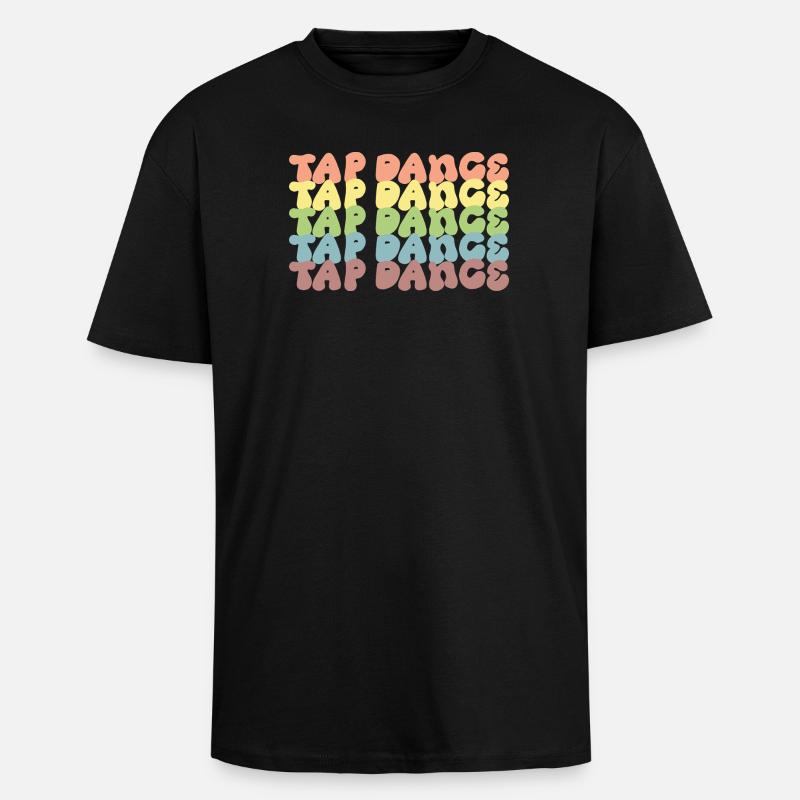 Regenbogen Tapdance Muster - Oversized Heavyweight Unisex T-Shirt - Schwarz