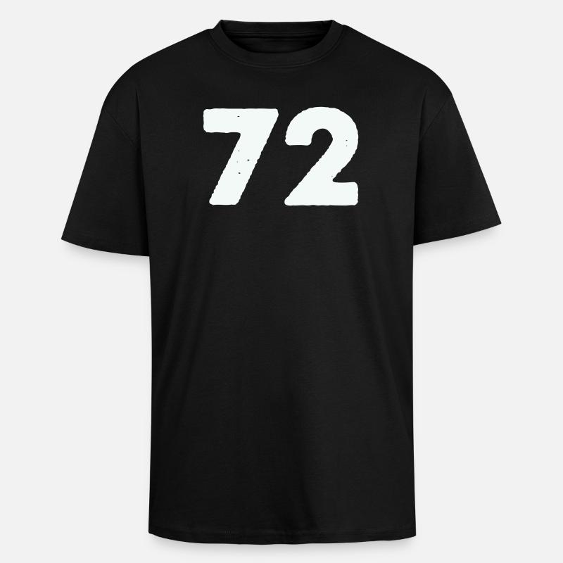 72 - Oversized Heavyweight Unisex T-Shirt - Schwarz
