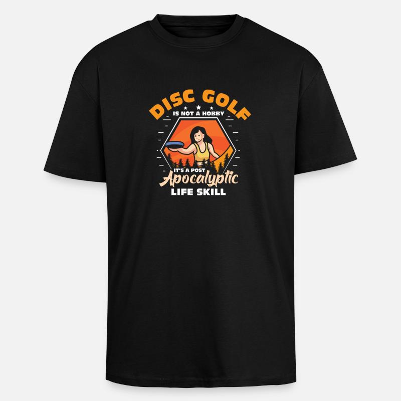 Cadeaux de disc golf Disc Golf - T-shirt unisexe oversize épais - noir