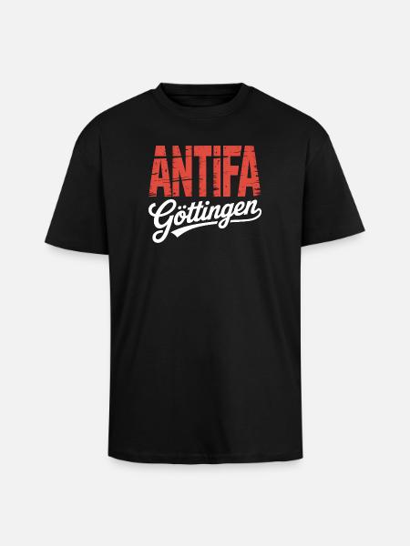 Antifa Göttingen - Antifaschistischer Merch - Unisex Oversized Heavyweight T-shirt - black