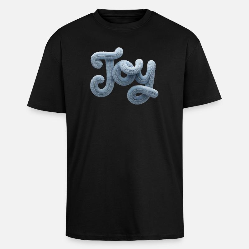 Joy Modern Patchwork Look - Unisex Oversized Heavyweight T-shirt - black