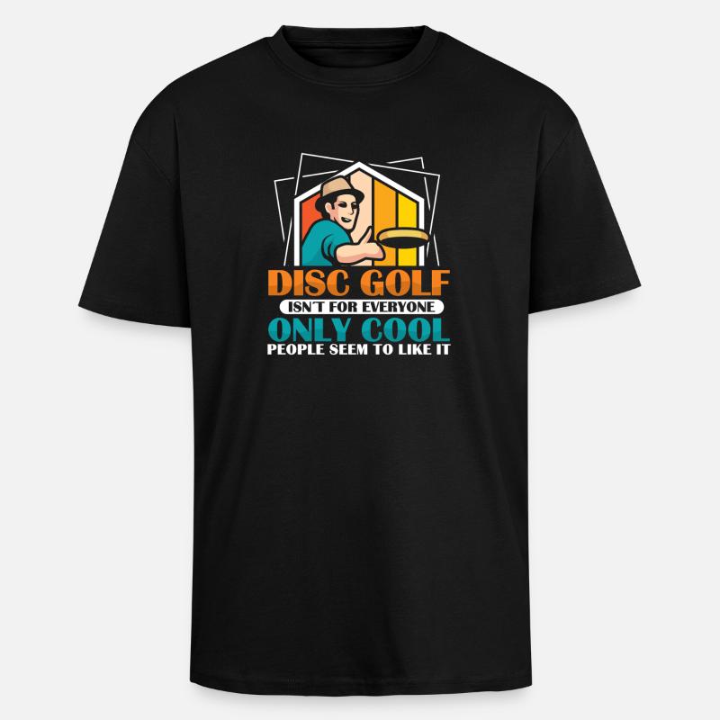 Cadeaux de disc golf Disc Golf - T-shirt unisexe oversize épais - noir