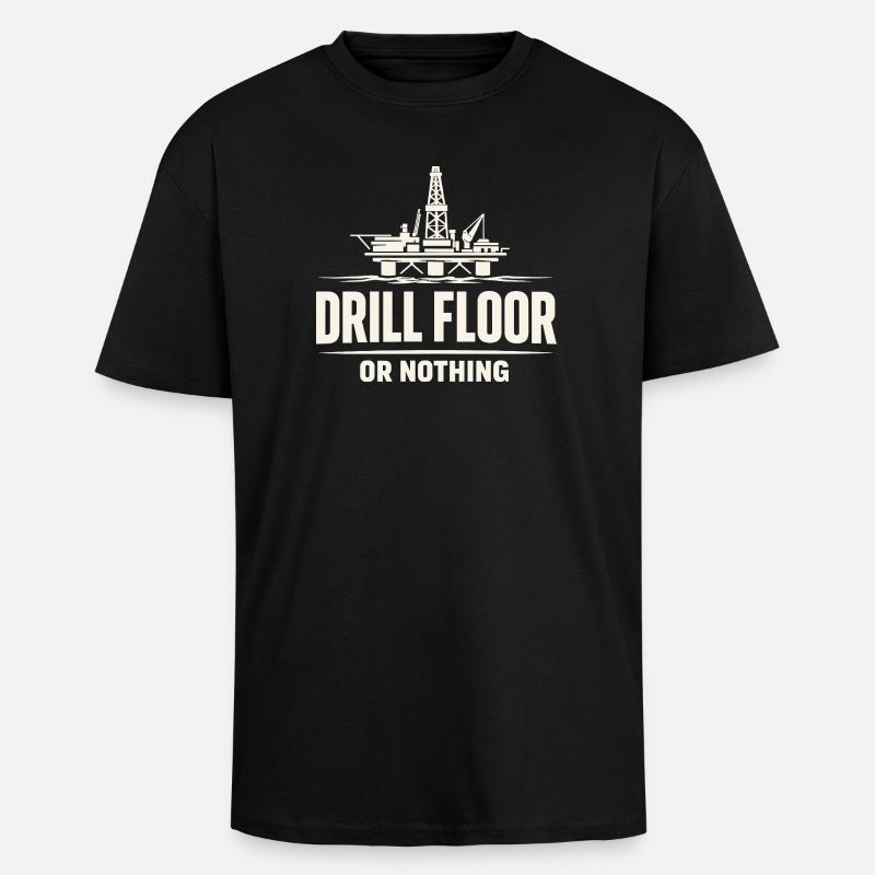 Offshore-bohrer-rig-bohrer Bohrboden Offshore - Oversized Heavyweight Unisex T-Shirt - Schwarz