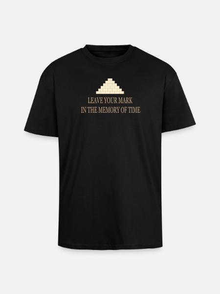 Djoser Pyramid – Leave Your Mark Design - Unisex Oversized Heavyweight T-shirt - black