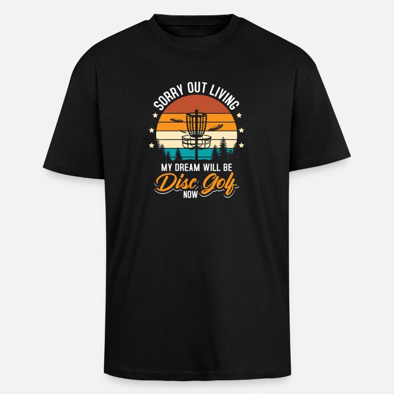 Cadeaux de disc golf Disc Golf - T-shirt unisexe oversize épais - noir