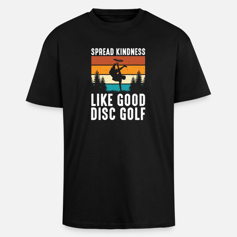 Cadeaux de disc golf Disc Golf - T-shirt unisexe oversize épais - noir