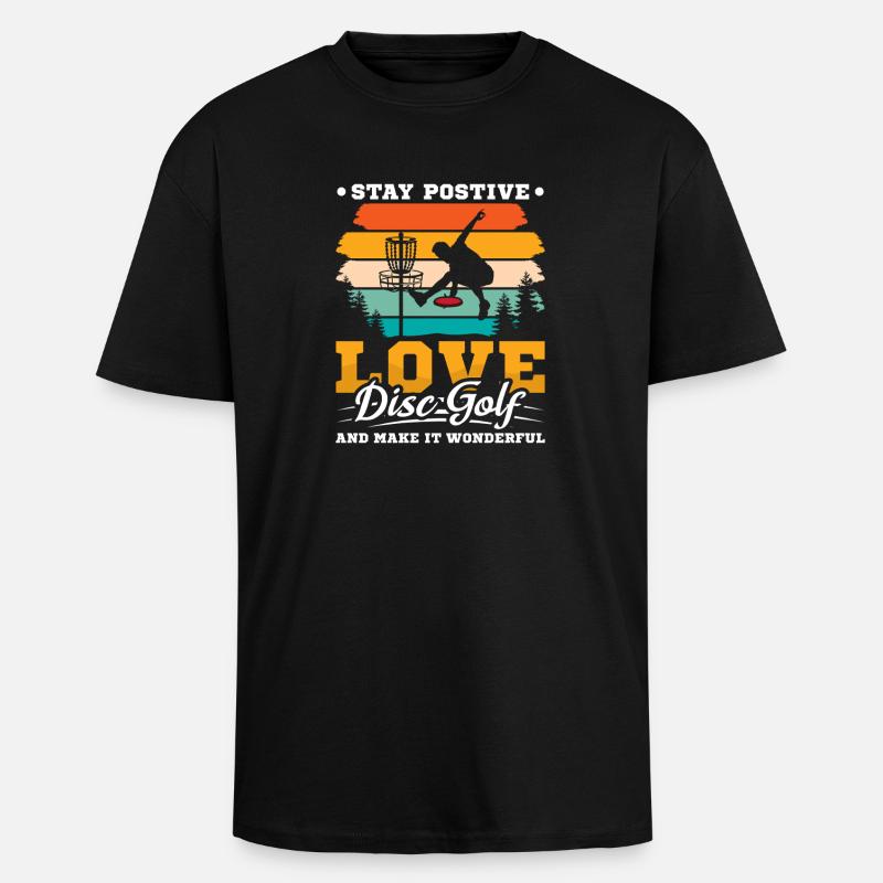 Disc Golf Geschenke Discgolf - Oversized Heavyweight Unisex T-Shirt - Schwarz