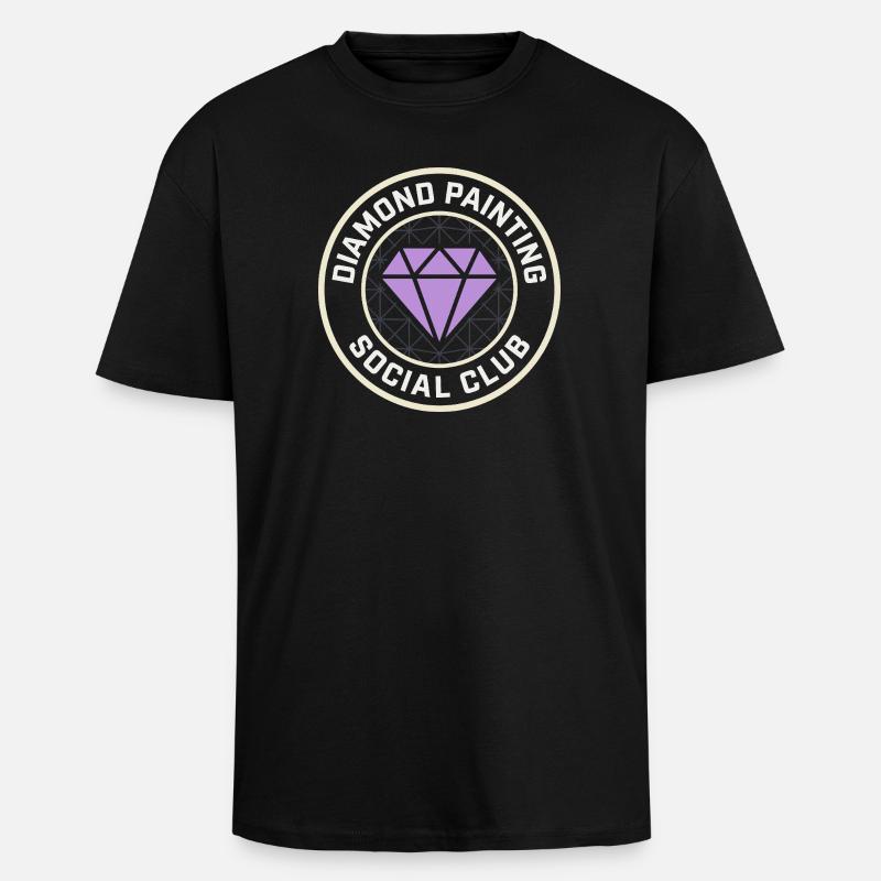 Diamantmalerei, Diamantkunst, Diamantmaler - Oversized Heavyweight Unisex T-Shirt - Schwarz