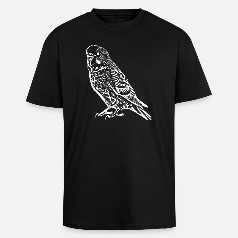 Perruche perrucheuse blanc - T-shirt unisexe oversize épais - noir