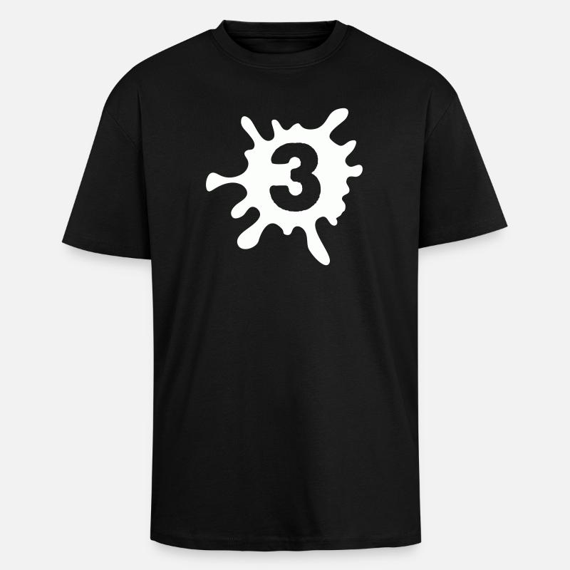 klecks_3- - Oversized Heavyweight Unisex T-Shirt - Schwarz