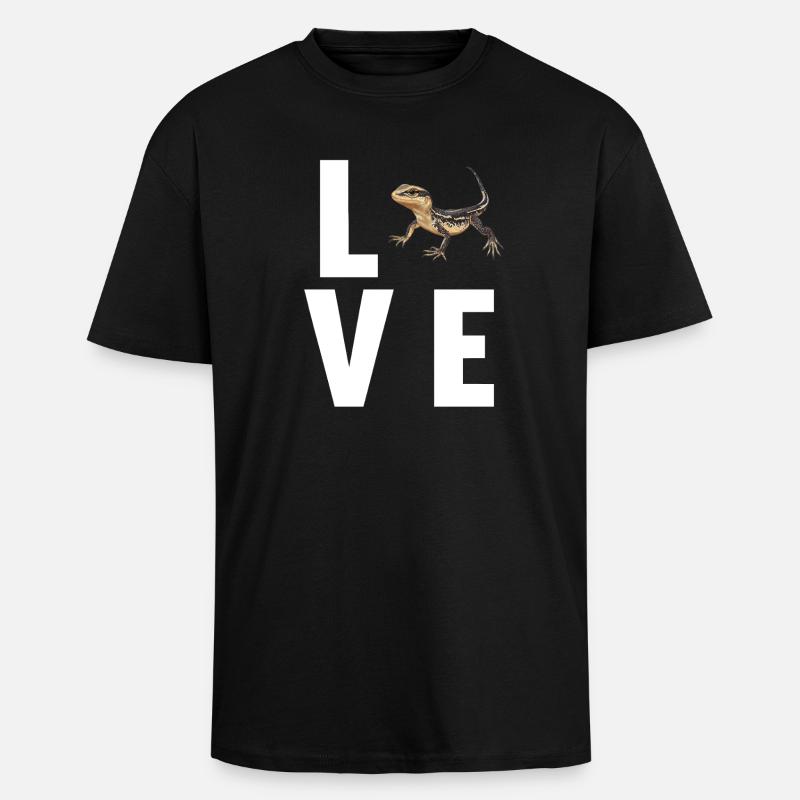 Liskot Lisko - Paksu unisex oversize t-paita - musta